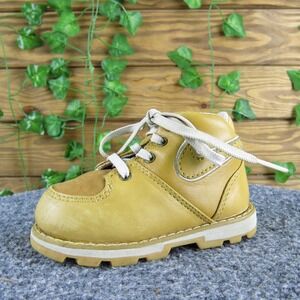 Nike Little Acorn TD‎ Toddler Boys 5.5 Tan Leather Lace Up Boots